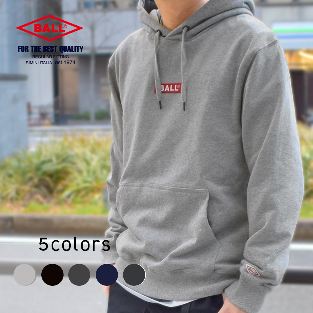 ボックスロゴ裏毛プルオーバーパーカー