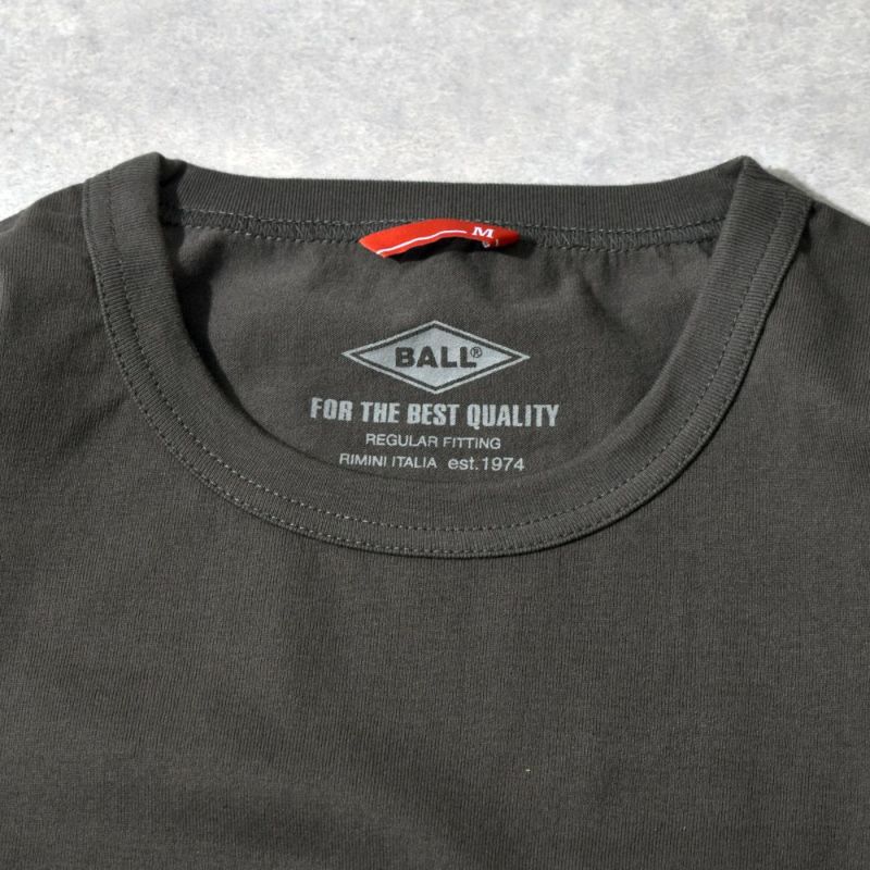 ポケット付 ソフトタッチ長袖Tシャツ｜BALL