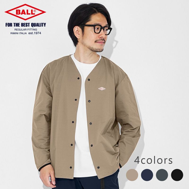 ストレッチ天竺 ドライUV加工 ノーカラージャケット