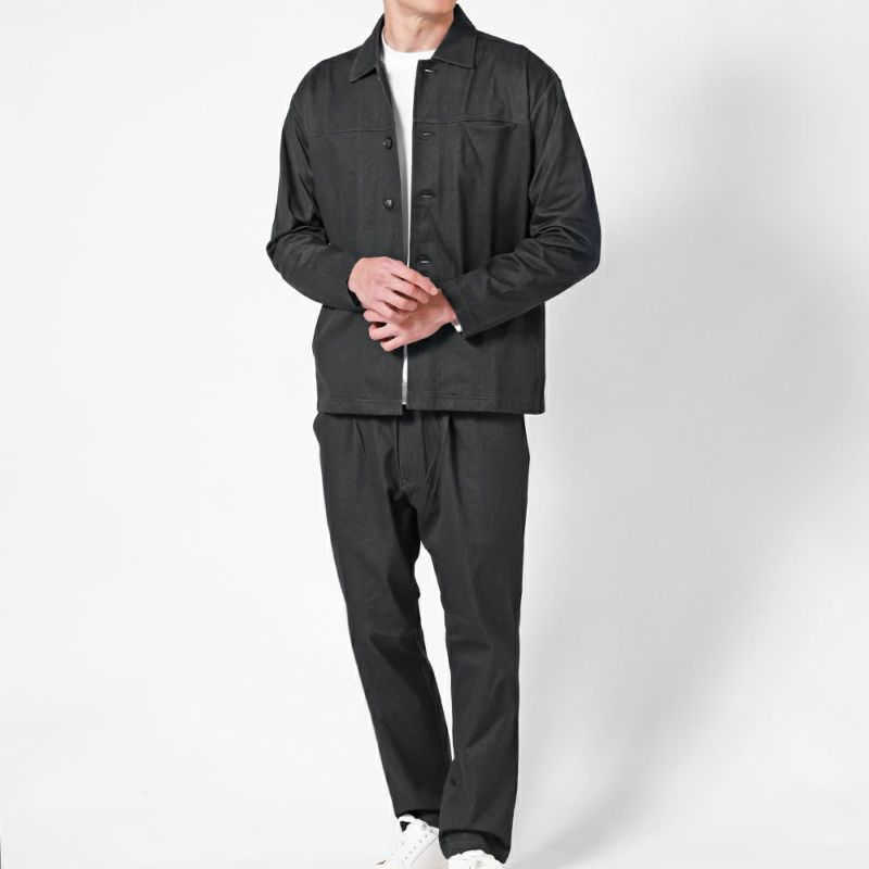 デニムライク カバーオール＆イージーパンツ 上下セット | 休日の